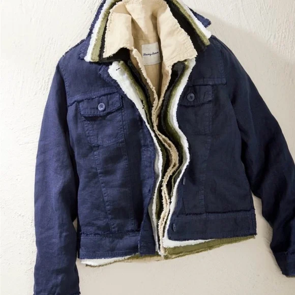 Tommy Bahama NWOT Two Palms raw edge 100% linen jacket - Picture 14 of 14